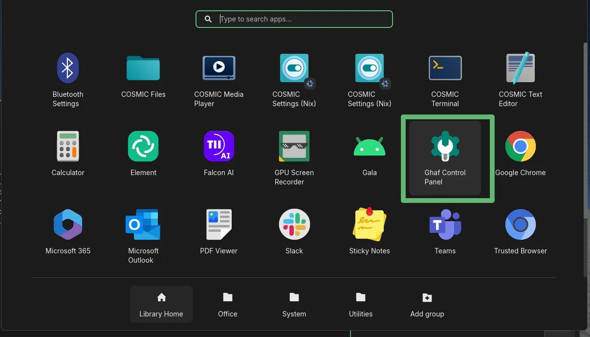 Control panel